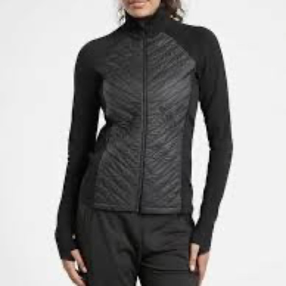 Athleta Flurry Force Black Quilted Jacket small